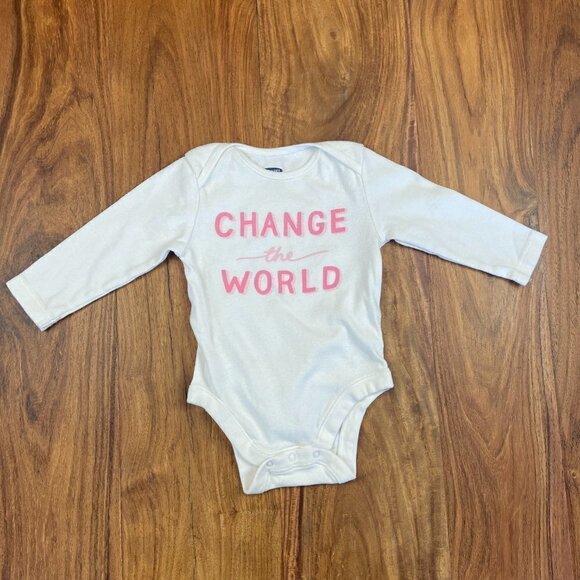 Old Navy Other - Old Navy Change The World Onesie 🌎 💕